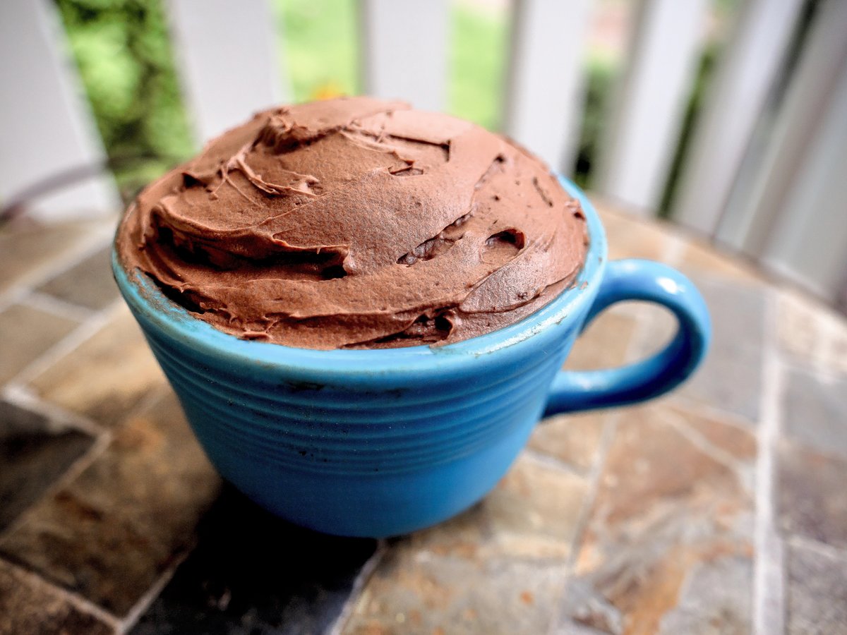 Chocolate cake in a mug