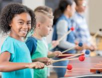 children playing musical intruments