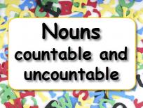 Grammar practice: Nouns - countable and uncountable