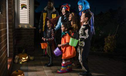 Halloween - family in costumes