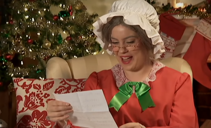 screenshot: Mrs Claus explains Christmas traditions