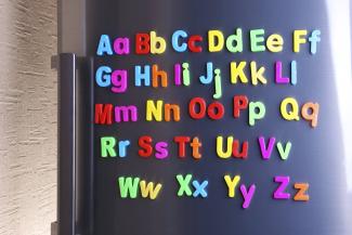 letters on a fridge