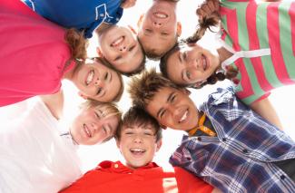 children wearing T-shirts