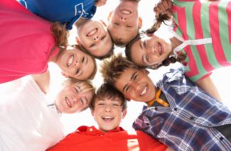 group of children in a circle